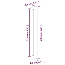 vidaXL Maniglie per Mobili 5pz Bronzo 224mm in Acciaio Inox