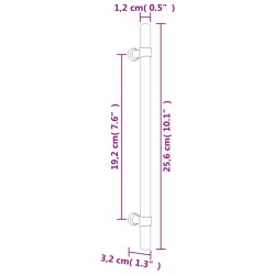 vidaXL Maniglie per Mobili 5pz Argento 192mm in Acciaio Inox