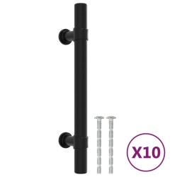 vidaXL Maniglie per Mobili 10pz Nere 96mm in Acciaio Inox