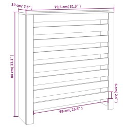    Copertura Termosifone Bianca 79,5x19x84 cm Legno Massello Pino