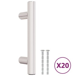 vidaXL Maniglie per Mobili 20pz Argento 64mm in Acciaio Inox