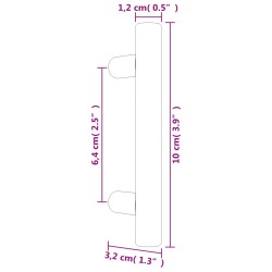 vidaXL Maniglie per Mobili 20pz Argento 64mm in Acciaio Inox