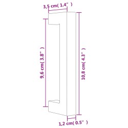 vidaXL Maniglie per Mobili 20pz Argento 96mm in Acciaio Inox