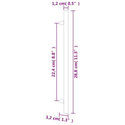 vidaXL Maniglie per Mobili 10 pz Argento 224 mm in Acciaio Inox