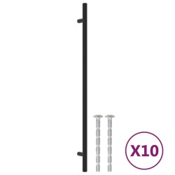 vidaXL Maniglie per Mobili 20 pz Nere 320 mm in Acciaio Inox