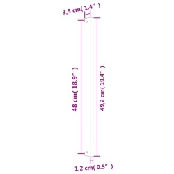 vidaXL Maniglie per Mobili 10 pz Oro 480 mm in Acciaio Inox