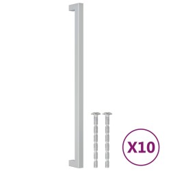 vidaXL Maniglie per Mobili 10 pz Argento 320 mm in Acciaio Inox