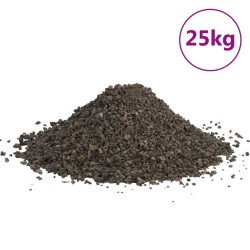 vidaXL Ghiaia di Basalto 25 kg Nera 3-5 mm