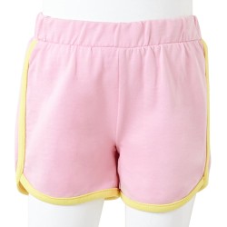 Pantaloncini da Bambina con Bordi Rosa Brillante 140