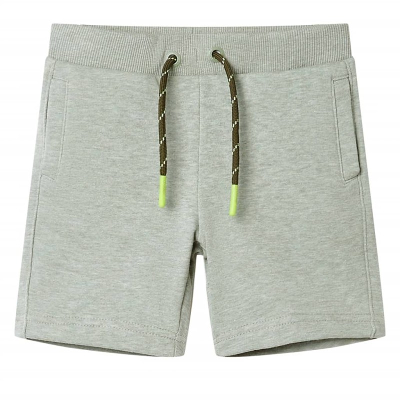 Pantaloncini per Bambini con Coulisse Cachi Chiaro Mélange 128