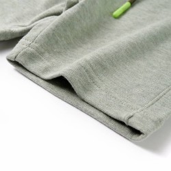 Pantaloncini per Bambini con Coulisse Cachi Chiaro Mélange 104