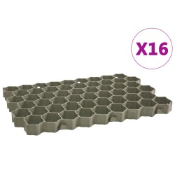 vidaXL Griglie per l'Erba 16 pz Verdi 60x40x3 cm in Plastica