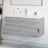 vidaXL Mobile Bagno e Lavabo Integrato Grigio Sonoma Legno ingegnerizzato