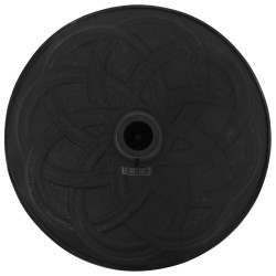 vidaXL Base per Parasole in Cemento Nera Rotonda 15 kg