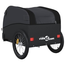 vidaXL Rimorchio da Bici Nero 45 kg in Ferro