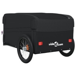 vidaXL Rimorchio da Bici Nero 45 kg in Ferro