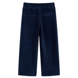 Pantaloni da Bambino in Velluto a Coste Blu Marino 104