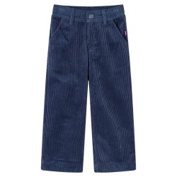 Pantaloni da Bambino in Velluto a Coste Blu Marino 128