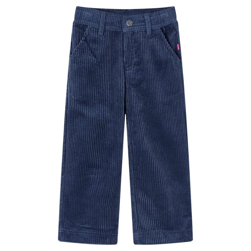 Pantaloni da Bambino in Velluto a Coste Blu Marino 104