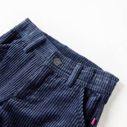 Pantaloni da Bambino in Velluto a Coste Blu Marino 104