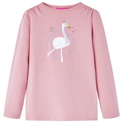 Maglietta per Bambini a Maniche Lunghe Rosa Chiaro 140