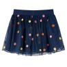 Gonna da Bambina in Tulle a Pois Blu Marino 140