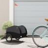 vidaXL Rimorchio da Bici Nero 30 kg in Ferro