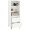    Credenza Bianco 40x36x110 cm in Legno ingegnerizzato