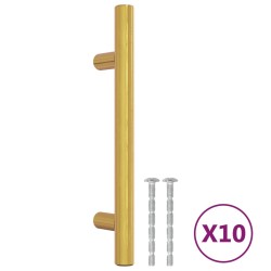 vidaXL Maniglie per Mobili 10pz Oro 96mm in Acciaio Inox