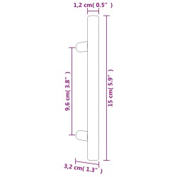 vidaXL Maniglie per Mobili 10pz Oro 96mm in Acciaio Inox