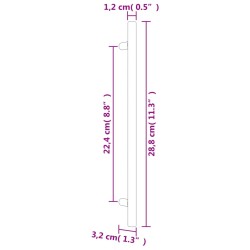 vidaXL Maniglie per Mobili 5pz Nere 224mm in Acciaio Inox