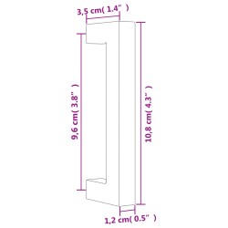 vidaXL Maniglie per Mobili 10pz Argento 96mm in Acciaio Inox