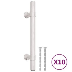 vidaXL Maniglie per Mobili 10pz Argento 96mm in Acciaio Inox