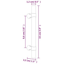 vidaXL Maniglie per Mobili 10pz Argento 96mm in Acciaio Inox