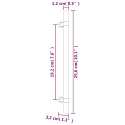 vidaXL Maniglie per Mobili 5pz Nere 192mm in Acciaio Inox