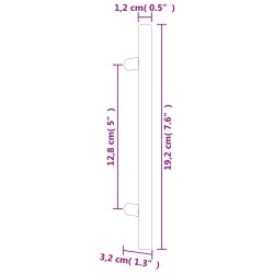 vidaXL Maniglie per Mobili 20pz Argento 128mm in Acciaio Inox