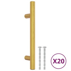 vidaXL Maniglie per Mobili 20 pz Oro 96 mm in Acciaio Inox