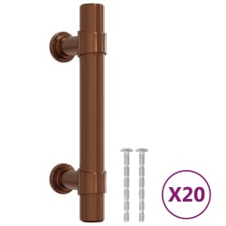 vidaXL Maniglie per Mobili 20 pz Bronzo 64 mm in Acciaio Inox