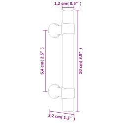 vidaXL Maniglie per Mobili 20 pz Bronzo 64 mm in Acciaio Inox