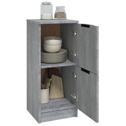    Credenze 2 pz Grigio Sonoma 30x30x70 cm in Legno ingegnerizzato