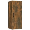    Mobile Pensile Muro Rovere Fumo 34,5x34x90 cm Legno ingegnerizzato