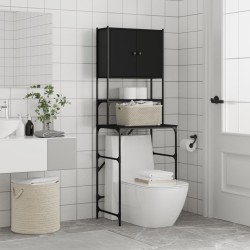 vidaXL Mobile per Lavatrice Nero 67x48x194 cm in Legno ingegnerizzato