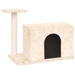    Albero per Gatti con Tiragraffi in Sisal Crema 51 cm