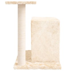    Albero per Gatti con Tiragraffi in Sisal Crema 51 cm