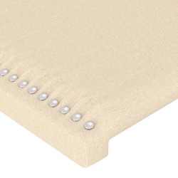 vidaXL Testiera ad Orecchio Crema 83x23x118/128 cm in Tessuto