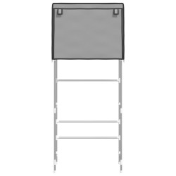    Rastrelliera Lavatrice 2 Livelli Grigia 71x29,5x170,5 cm Ferro