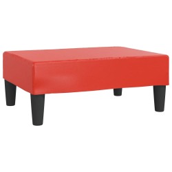 Poggiapiedi Rosso 78x56x32 cm in Similpelle