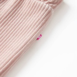 Pantaloni per Bambini in Velluto a Coste Rosa Chiaro 140