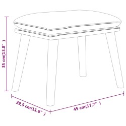 Poggiapiedi Tortora 45x29,5x35 cm in Tessuto