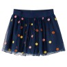 Gonna da Bambina in Tulle a Pois Blu Marino 128